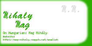 mihaly mag business card