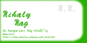 mihaly mag business card